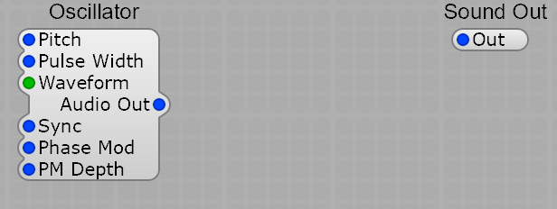 Oscillator and Sound Out side by side